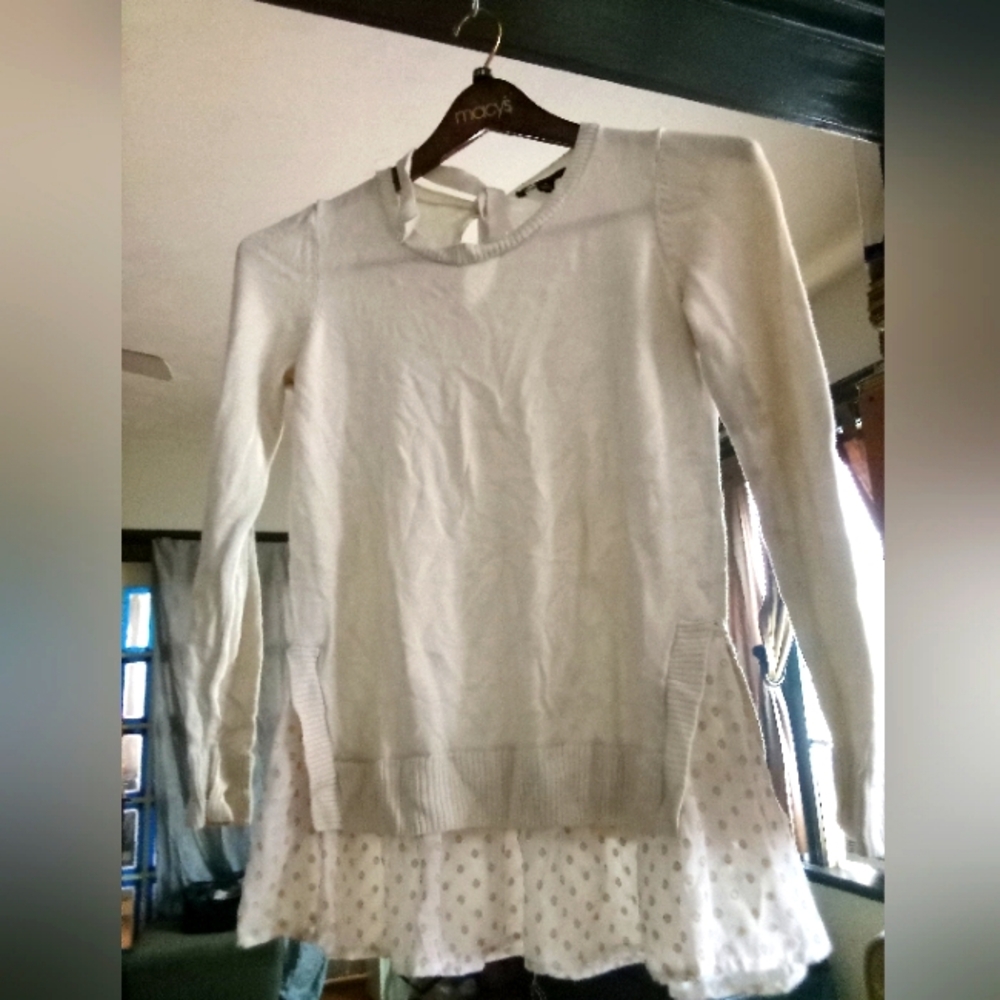 Ann Taylor Cream Knit Top